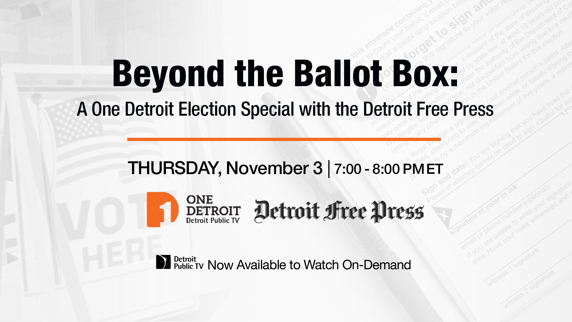 Beyond the Ballot Box An Election Special with Detroit Free Press