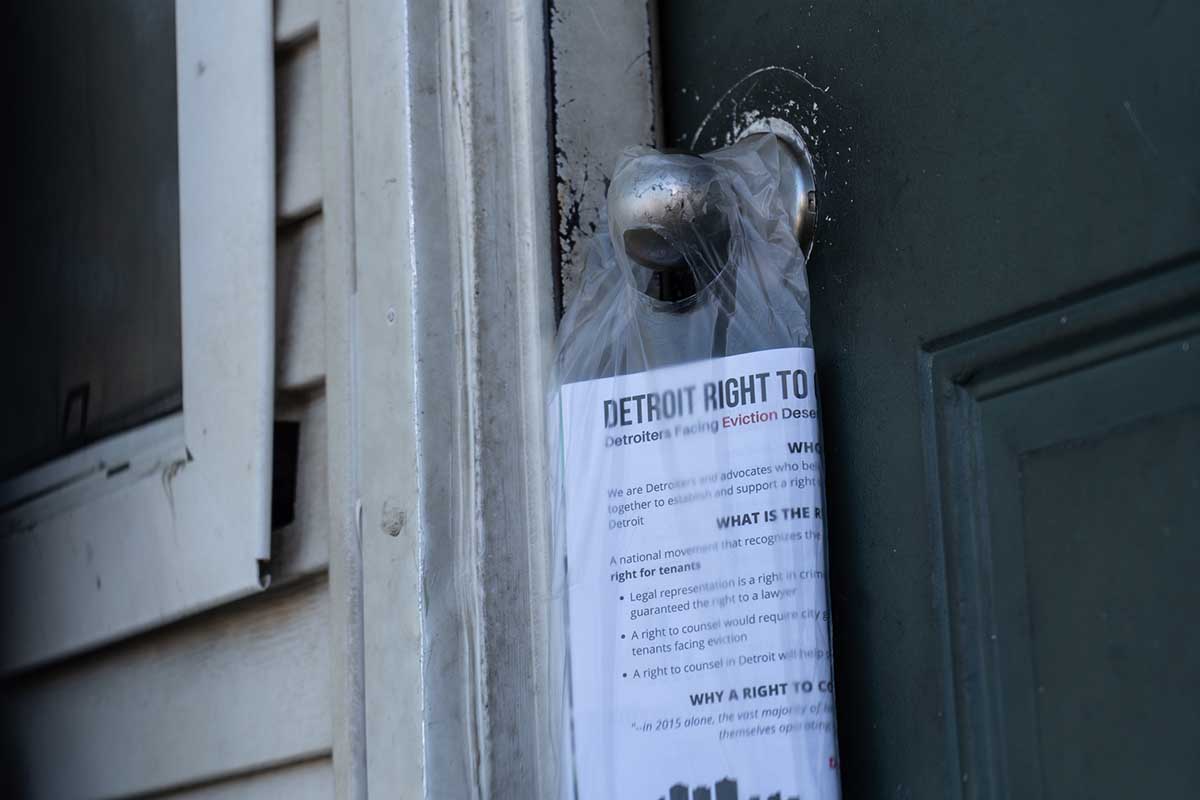 Rental Assistance - Eviction notice on door