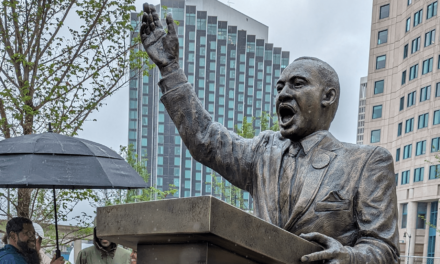 Detroit NAACP unveils life-size bronze statue of Dr. Martin Luther King Jr. in Hart Plaza