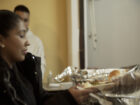Venezuelan migrants are fed food at the Church of the Messiah in Detroit