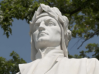 A monument of Italian poet Dante Alighieri on Belle Isle in Detroit.